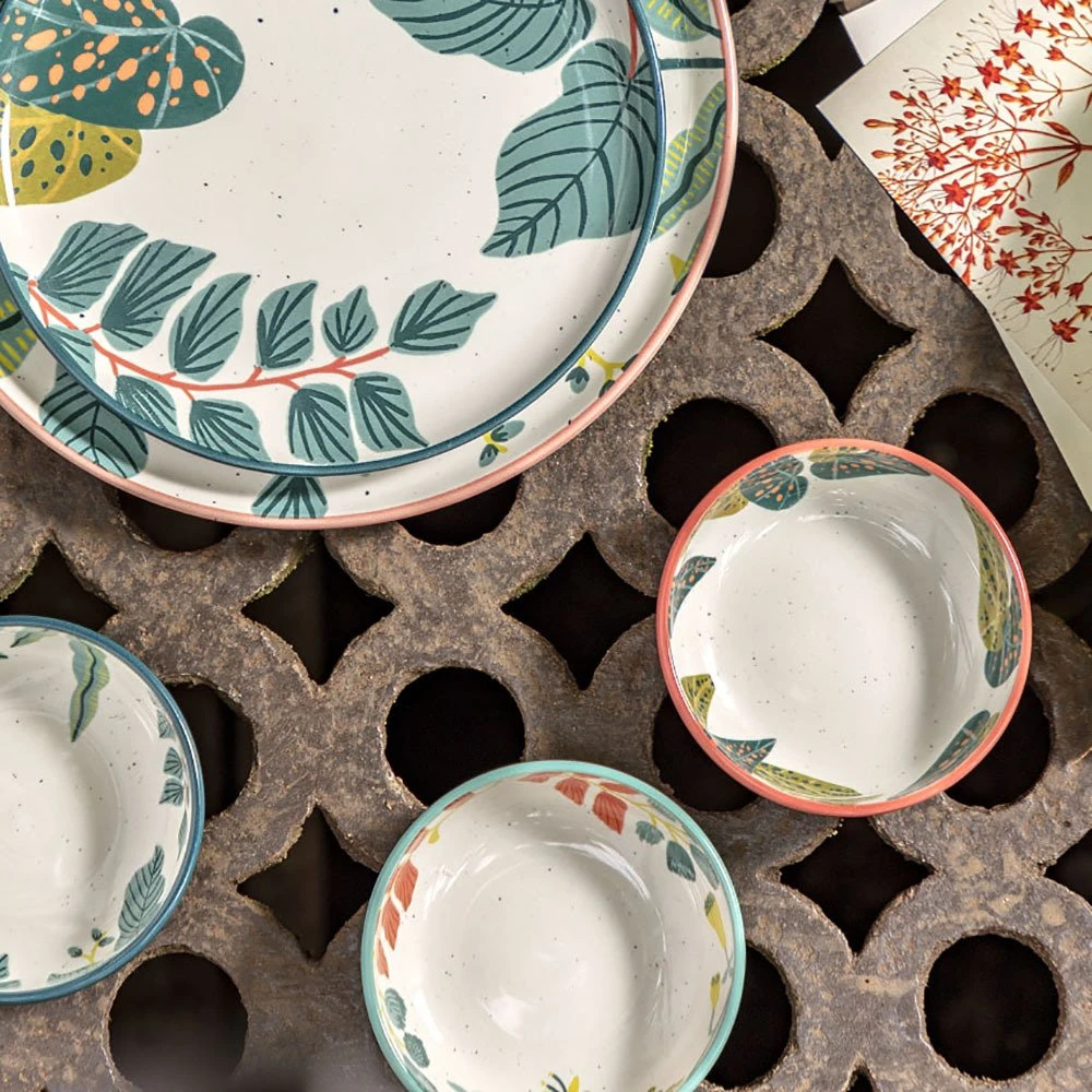 Habitat X Kew Set Of 2 Ceramic Dinner Plates 9 Habitat X Kew Set Of 2 Ceramic Dinner Plates - Image 7