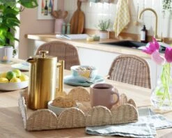 Habitat Scallop Woven Tray - Natural -Home Sales Store 1307300 R Z001C