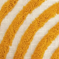 Habitat Geo Tufted Throw - White & Yellow - 125x150cm -Home Sales Store 1309944 R B001