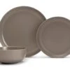 Habitat Mushroom 12 Piece Stoneware Dinner Set - Mushroom -Home Sales Store 1341108 R Z001A