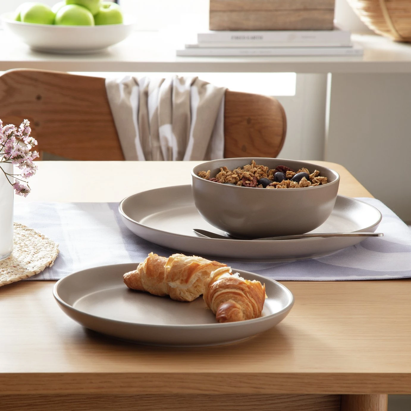 Habitat Mushroom 12 Piece Stoneware Dinner Set - Mushroom 4 Habitat Mushroom 12 Piece Stoneware Dinner Set - Mushroom - Image 2