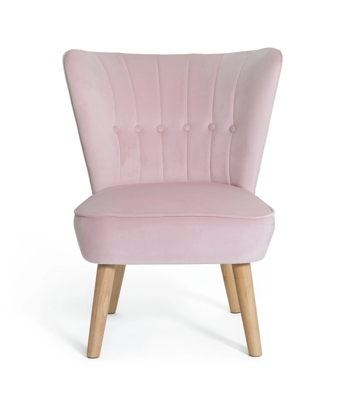 Habitat Alexis Velvet Cocktail Chair - Pink 3 Habitat Alexis Velvet Cocktail Chair - Pink