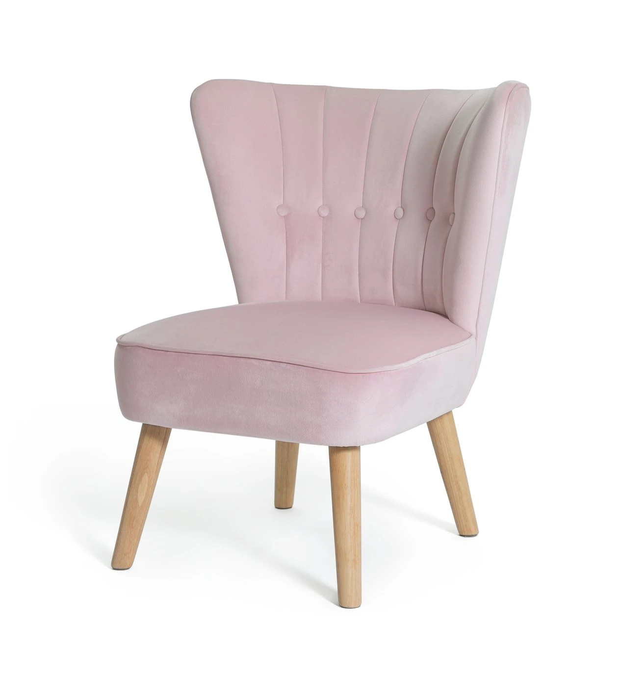 Habitat Alexis Velvet Cocktail Chair - Pink 7 Habitat Alexis Velvet Cocktail Chair - Pink - Image 5