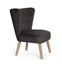Habitat Alexis Velvet Cocktail Chair - Charcoal -Home Sales Store 1341256 R Z004A