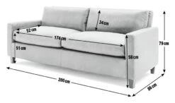 Habitat Chester Leather 3 Seater Sofa - Dark Feet - Tan -Home Sales Store 1345616 R E001