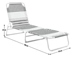 Habitat Folding Metal Sun Lounger - Blue 12 Habitat Folding Metal Sun Lounger - Blue -Home Sales Store 1346141 R E001