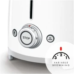 Smeg TSF01WHUK 50's Style Retro 2 Slice Toaster - White -Home Sales Store 1346426 R Z004A