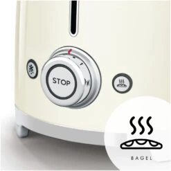 Smeg TSF01CRUK 50's Style Retro 2 Slice Toaster - Cream -Home Sales Store 1346804 R Z003A