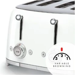 Smeg TSF03WHUK 50's Style Retro 4 Slice Toaster - White -Home Sales Store 1346842 R Z004A