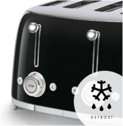 Smeg TSF03BLUK 50's Style Retro 4 Slice Toaster - Black -Home Sales Store 1346907 R Z003A