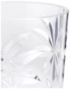 Habitat Palm Design Transparent Tumbler - Pack Of 4 -Home Sales Store 1400056 R Z002A