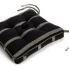 Habitat Woven Stripe Pack Of 2 Seat Cushion - Black -Home Sales Store 1402353 R Z001A