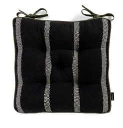 Habitat Woven Stripe Pack Of 2 Seat Cushion - Black 11 Habitat Woven Stripe Pack Of 2 Seat Cushion - Black -Home Sales Store 1402353 R Z003A