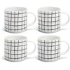 Habitat Grid Set Of 4 Mugs - White 2 Habitat Grid Set Of 4 Mugs - White -Home Sales Store 1402944 R Z001A