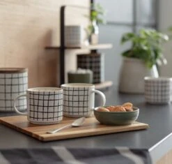 Habitat Grid Set Of 4 Mugs - White -Home Sales Store 1402944 R Z001C