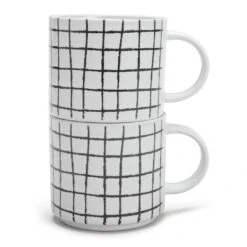 Habitat Grid Set Of 4 Mugs - White -Home Sales Store 1402944 R Z002A