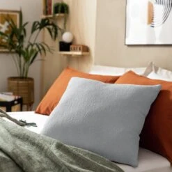 Habitat Textured Plain Cushion - Grey - 50x50cm -Home Sales Store 1403462 R Z001C