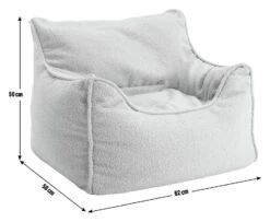 Habitat Kids Single Chair Boucle Bean Bag - Off White -Home Sales Store 1405044 R E001