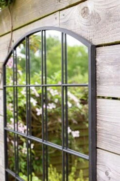 Aston & Wold Industrial Arch Shaped Garden Mirror - Black -Home Sales Store 1406438 R Z004A