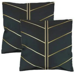 Streetwize Gold Palm Printed Outdoor Cushion - Pack Of 4