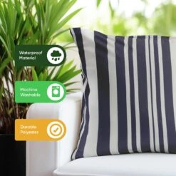 Streetwize Blue Stripes Outdoor Cushion - Pack Of 4 -Home Sales Store 1480148 R Z005A