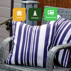 Streetwize Blue Stripes Outdoor Cushion - Pack Of 4 -Home Sales Store 1480148 R Z006A