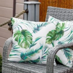 Streetwize Botanical Leaf Printed Outdoor Cushion-Pack Of 4 -Home Sales Store 1480227 R Z005A