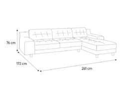 Habitat Hendricks Velvet Corner Chaise Sofa - Moss Green -Home Sales Store 1480825 R E001