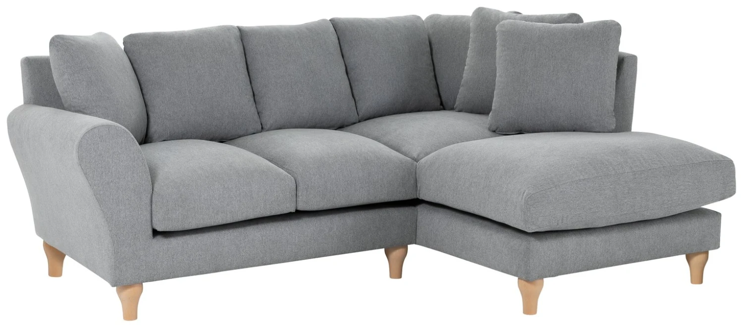 Habitat Carrie Fabric Right Hand Corner Chaise Sofa - Grey