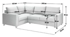 Habitat Seattle Left Corner Fabric Sofa Bed - Charcoal -Home Sales Store 1663123 R E001