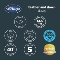 Silentnight Duck Feather & Down 13.5 Tog Duvet - Double -Home Sales Store 1934199 R Z010A