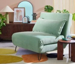 Habitat Roni Single Velvet Chairbed - Mint Green -Home Sales Store 1938669 R Z002C