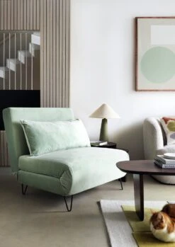 Habitat Roni Single Velvet Chairbed - Mint Green -Home Sales Store 1938669 R Z005C