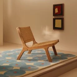 Habitat Faro Woven Paper Rope And Oak Accent Chair - Natural -Home Sales Store 1950991 R Z001C