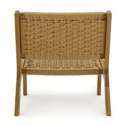 Habitat Faro Woven Paper Rope And Oak Accent Chair - Natural -Home Sales Store 1950991 R Z003A