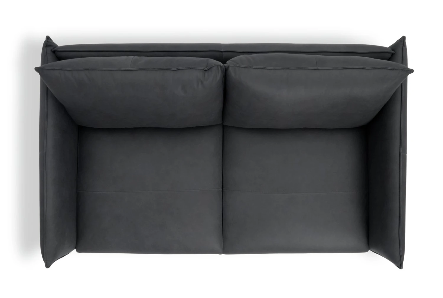 Habitat Moore Leather 2 Seater Sofa - Dark Grey 9 Habitat Moore Leather 2 Seater Sofa - Dark Grey - Image 7