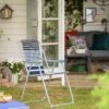 Habitat Folding Metal Garden Chair - Blue 1 Habitat Folding Metal Garden Chair - Blue -Home Sales Store 1952683 R Z001A