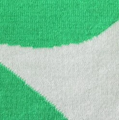 Habitat Floral Pattern Knit Throw - White & Green -125x150cm -Home Sales Store 1953716 R B001