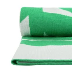 Habitat Floral Pattern Knit Throw - White & Green -125x150cm -Home Sales Store 1953716 R Z002A
