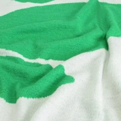 Habitat Floral Pattern Knit Throw - White & Green -125x150cm -Home Sales Store 1953716 R Z003A