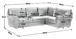 Habitat Salisbury Leather Left Hand Corner Sofa - Black -Home Sales Store 1954526 R E001