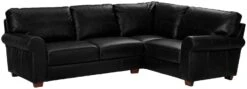 Habitat Salisbury Leather Left Hand Corner Sofa - Black -Home Sales Store 1954526 R Z015A