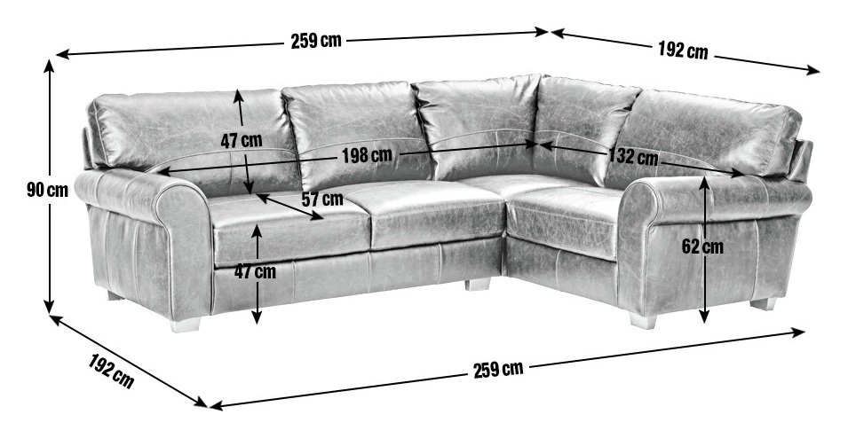 Habitat Salisbury Leather Right Hand Corner Sofa - Black 4 Habitat Salisbury Leather Right Hand Corner Sofa - Black - Image 2