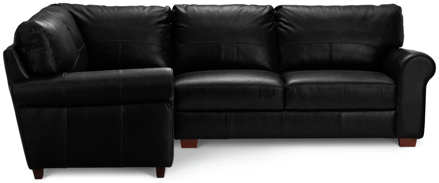 Habitat Salisbury Leather Right Hand Corner Sofa - Black 5 Habitat Salisbury Leather Right Hand Corner Sofa - Black - Image 3