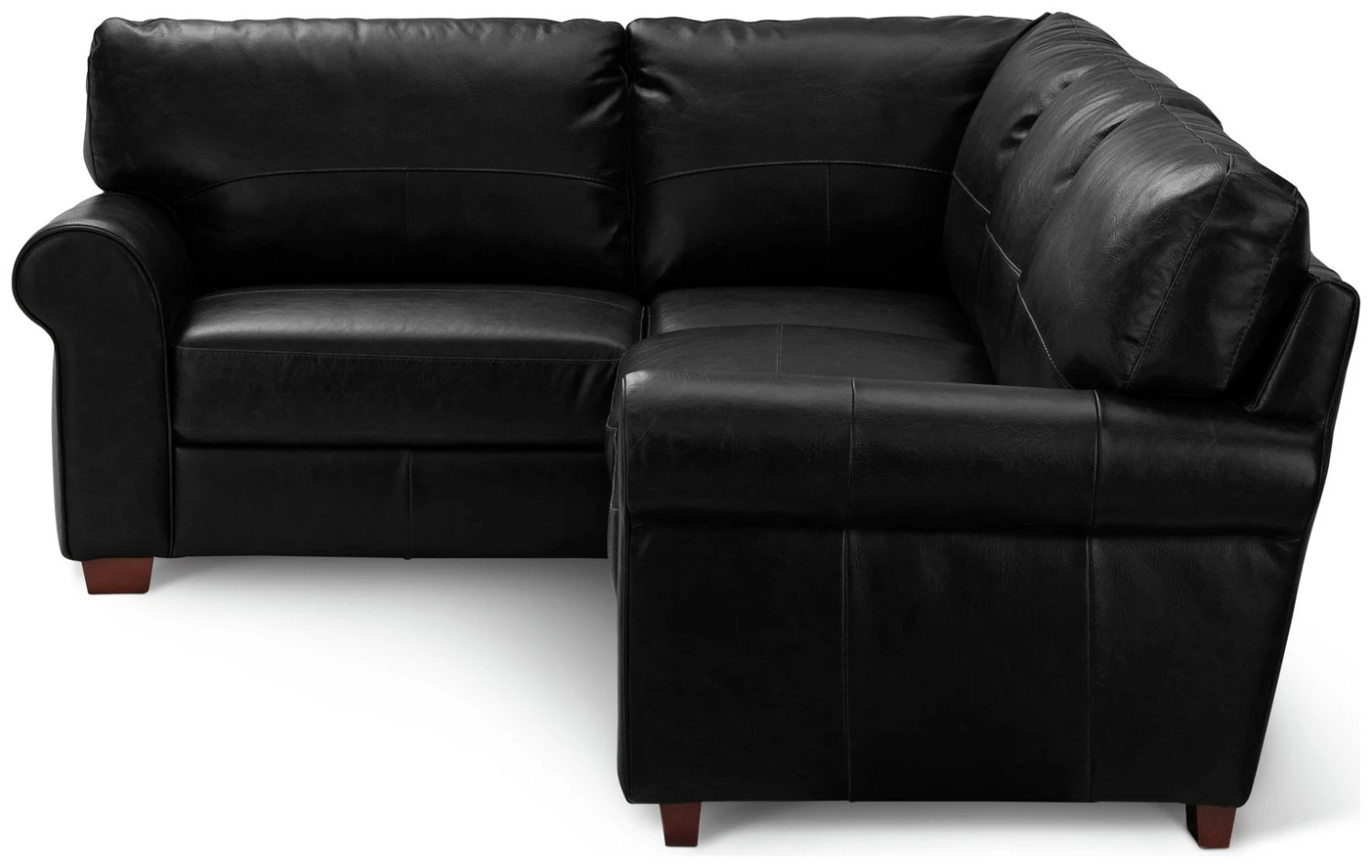 Habitat Salisbury Leather Right Hand Corner Sofa - Black 6 Habitat Salisbury Leather Right Hand Corner Sofa - Black - Image 4