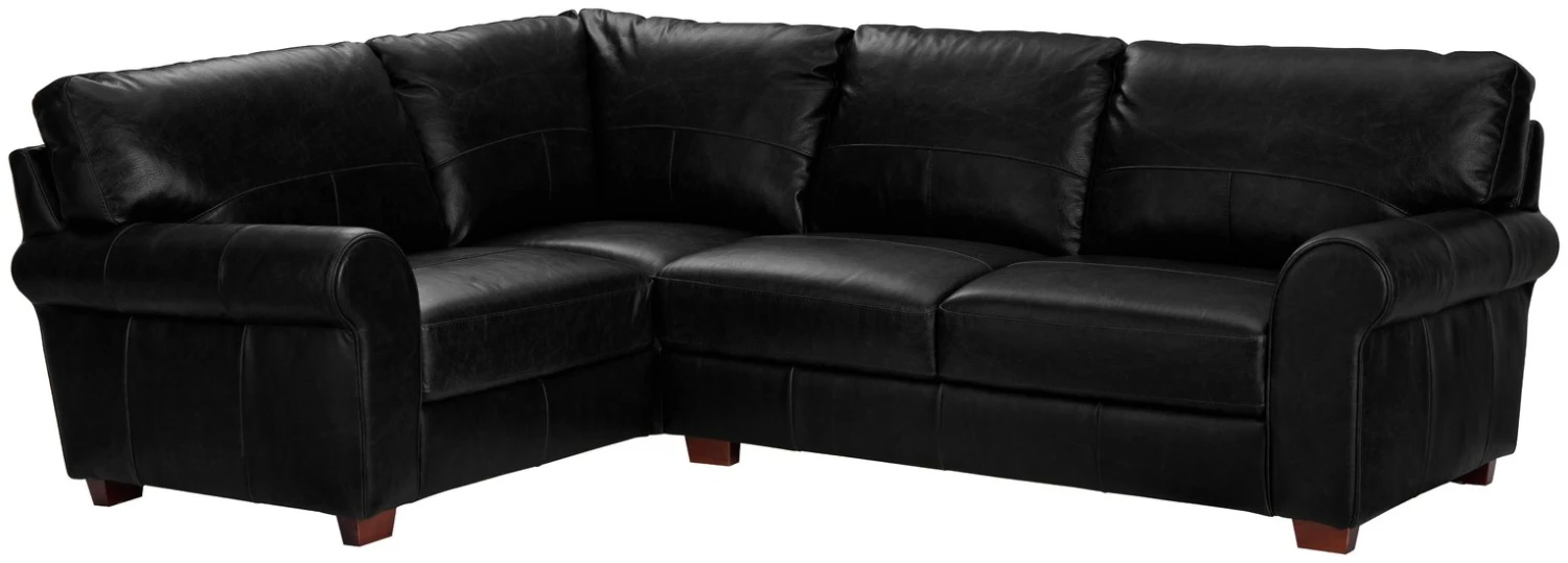 Habitat Salisbury Leather Right Hand Corner Sofa - Black 9 Habitat Salisbury Leather Right Hand Corner Sofa - Black - Image 7