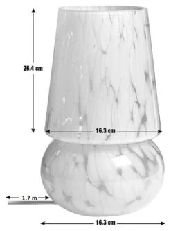 Habitat Rahnn Confetti Glass Table Lamp - White -Home Sales Store 1970421 R E001