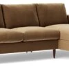Swoon Evesham Velvet Right Hand Corner Sofa - Biscuit -Home Sales Store 1971004 R Z001A