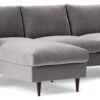 Swoon Evesham Velvet Left Hand Corner Sofa - Silver Grey -Home Sales Store 1971114 R Z001A