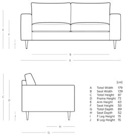 Swoon Evesham Velvet 2 Seater Sofa - Ink Blue -Home Sales Store 1971334 R E001